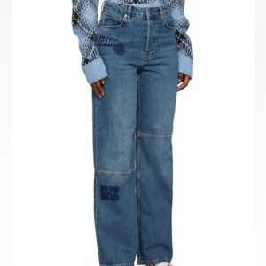 Ganni Izey patch jeans